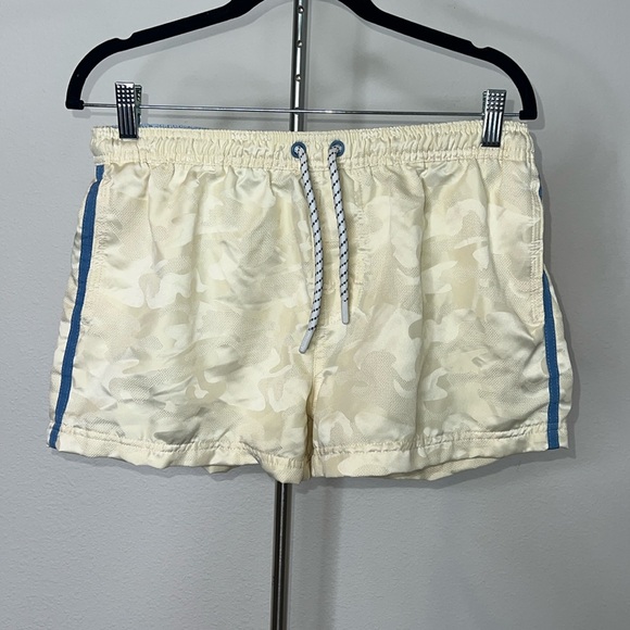 🔹 AussieBum Zoom Cream Camo Jacquard Swim Trunks - Picture 1 of 3